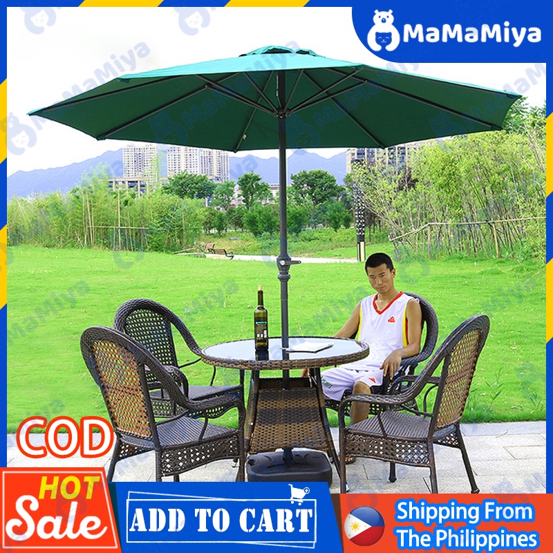 2 7M Outdoor Patio Umbrella Heavy Duty Garden Beach Parasol   545081f36e35b3fe521e4f8f74eb1003