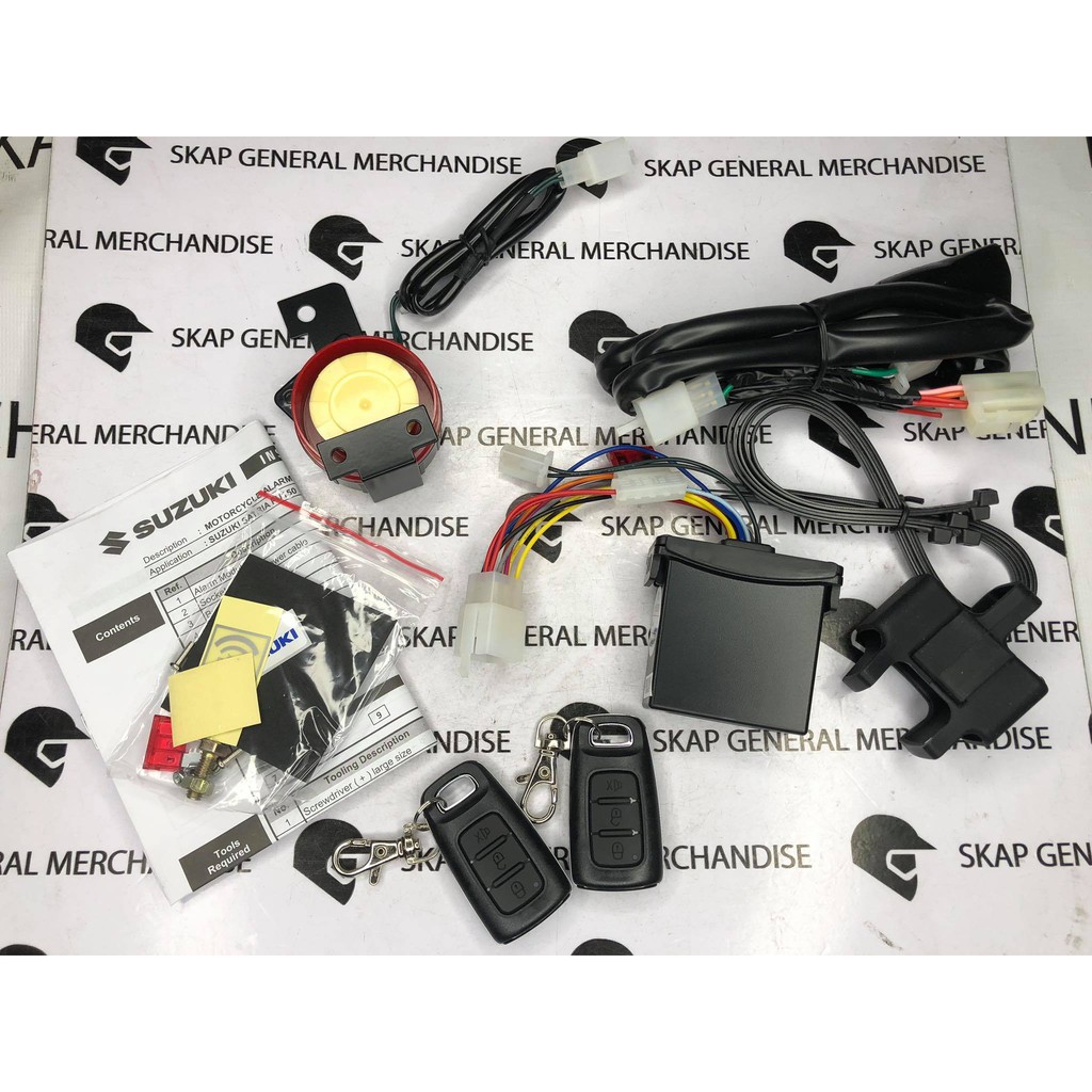 Suzuki motorcycle sales alarm system