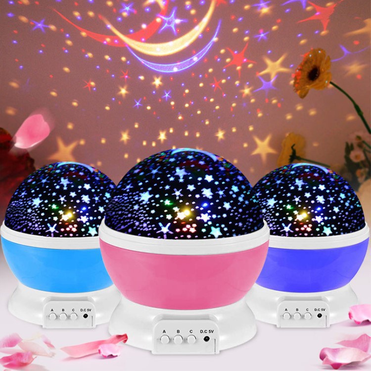 Led rotating projector online starry night lamp