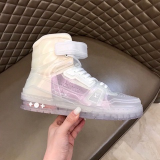 Louis Vuitton 408 Transparent Trainer Hightop Chunky Sneakers