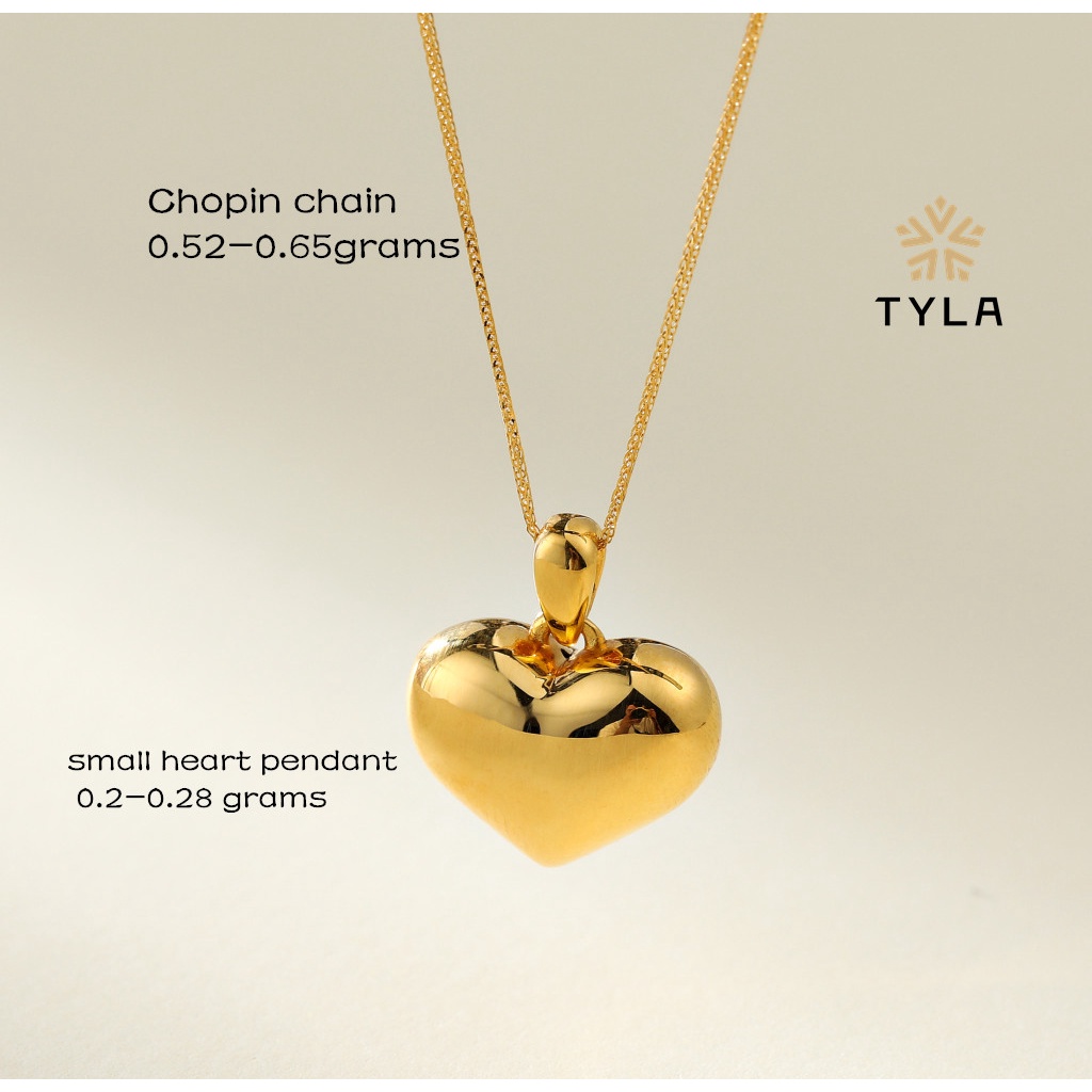 Tyla 18K Gold Necklace Pendant Big Heart Necklace For Women Jewelry ...