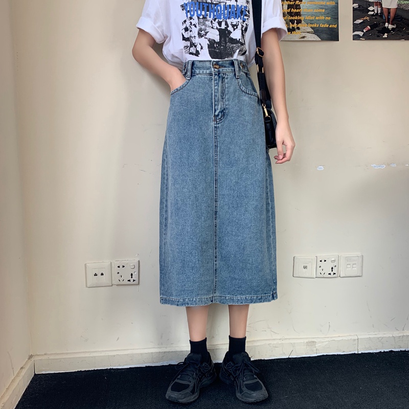 Black jean skirt 5xl sale