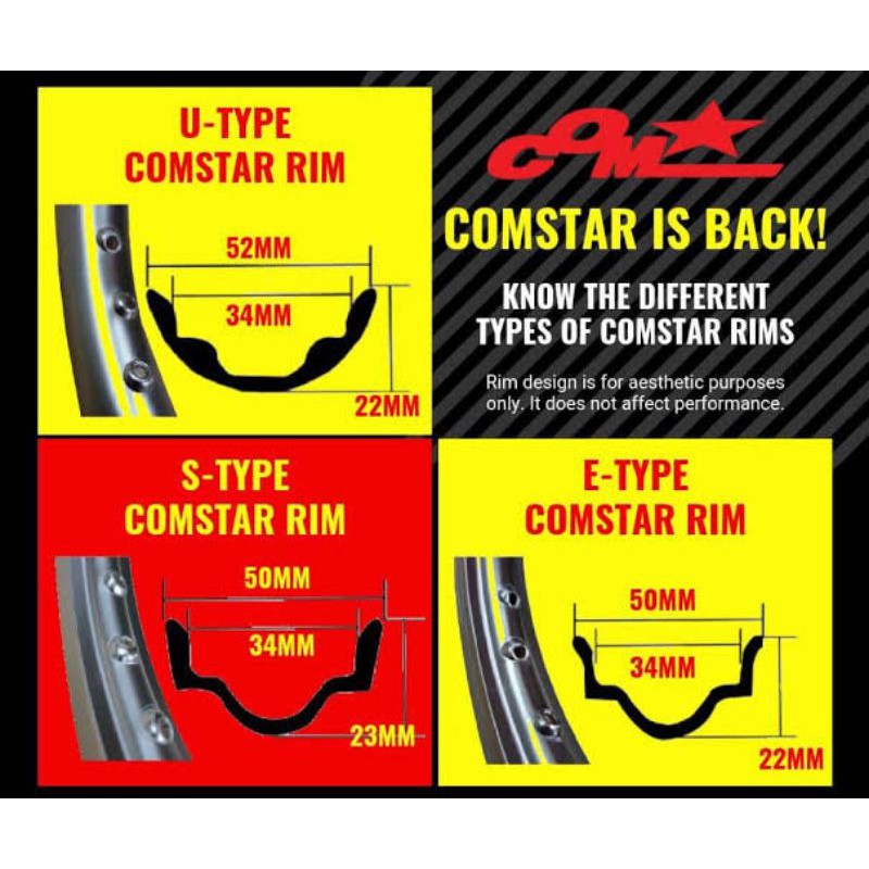 RIM COMSTAR BRAND PROFESSIONAL RIM (PER PIECE) | Shopee Philippines