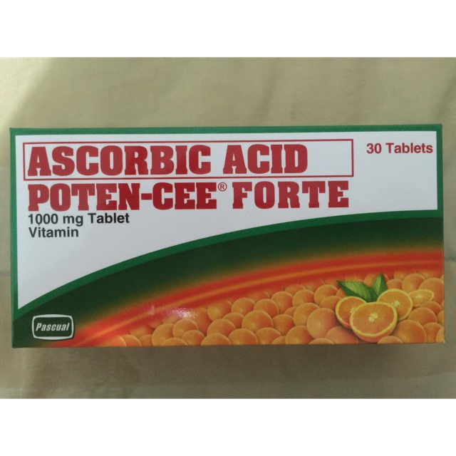 Ascorbic Acid / Vitamin C (PotenCee Forte) 1,000mg tab, 30pcs Shopee