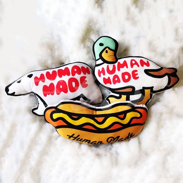 HUMAN MADE Pillow Polar Bear Hot Dog Green Head Duck Pig Tiger