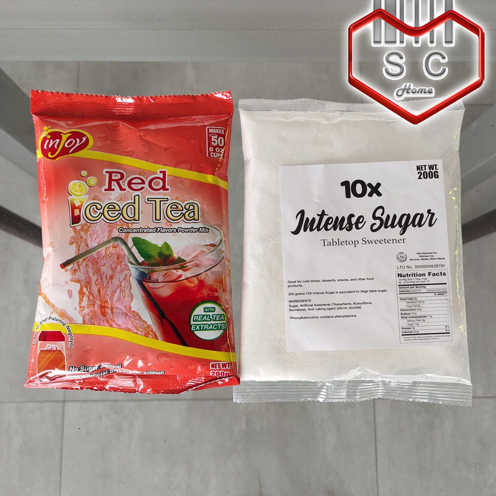 Injoy Red Iced Tea Powder Drink 200g 200g plus 10x Sweetener 200g ...