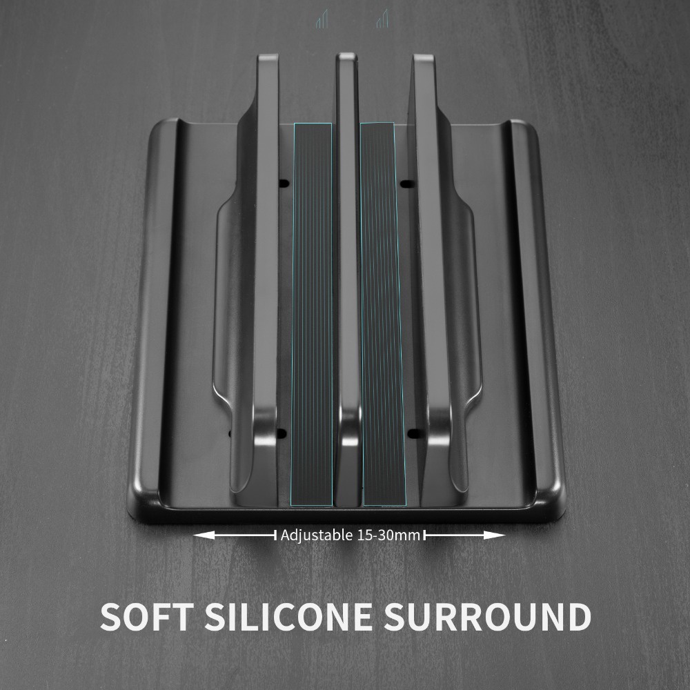 Vertical Laptop Stand Durable Plastic Dual Laptop Holder with ...