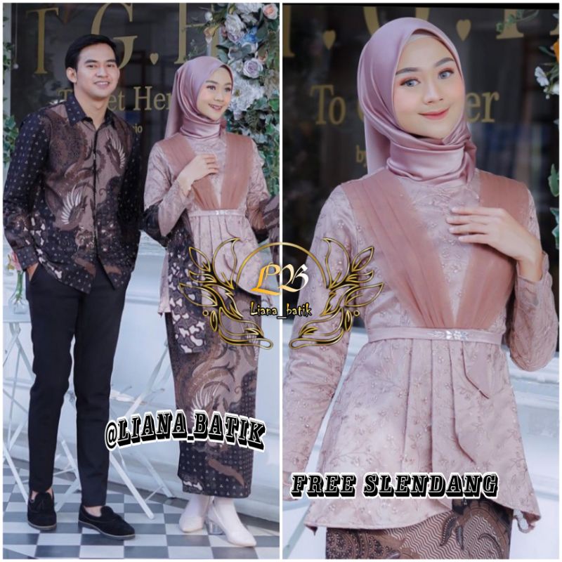 Batik Brocade Couple Modern Javanese Blouse, Engagement Javanese Blouse ...