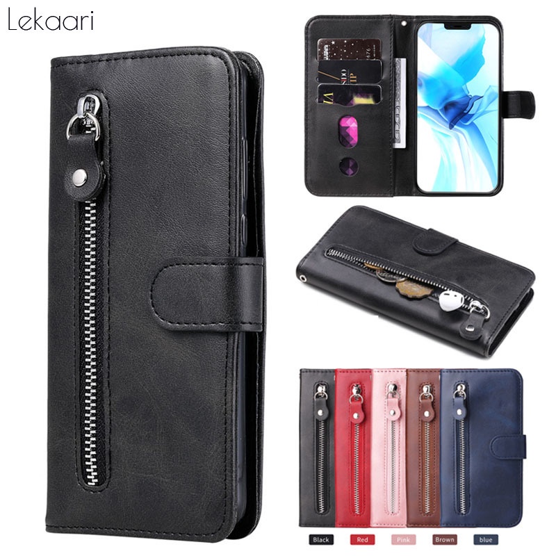 Zipper Flip Case for VIVO V29e Y17s Y36 Y35 Y27 Y27s Y16 Y02s Y02 Y02A