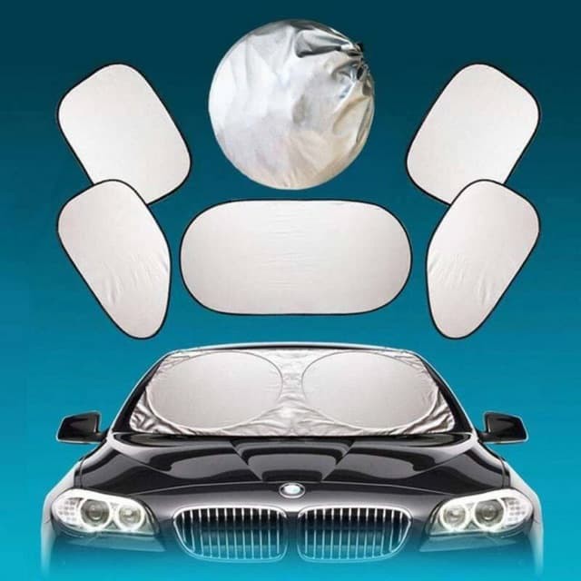 6Pcs/Set Car Interior Window Sun Shade Windshield UV Heat Shield Block ...