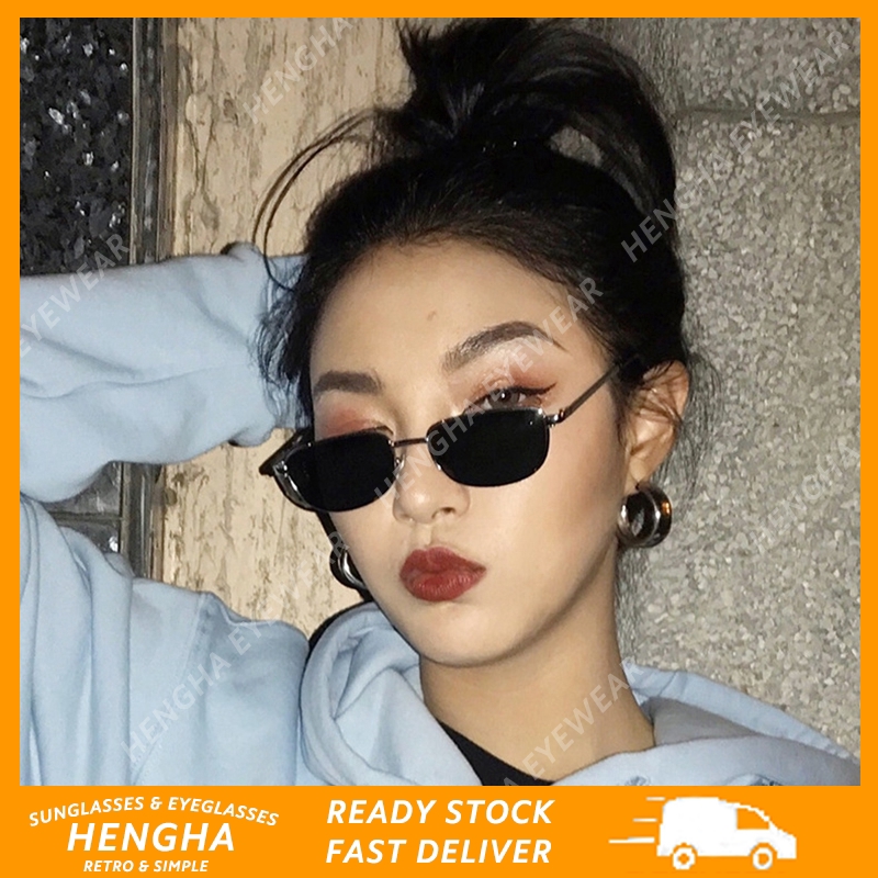 【HENGHA】【READY STOCK】Korean Ulzzang Retro Small Sunglasses Women/Men