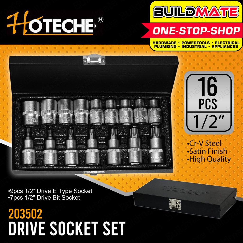 Hoteche 16 pcs 1/2 Drive Socket Bits Set HTC-203502 100% ORIGINAL ...