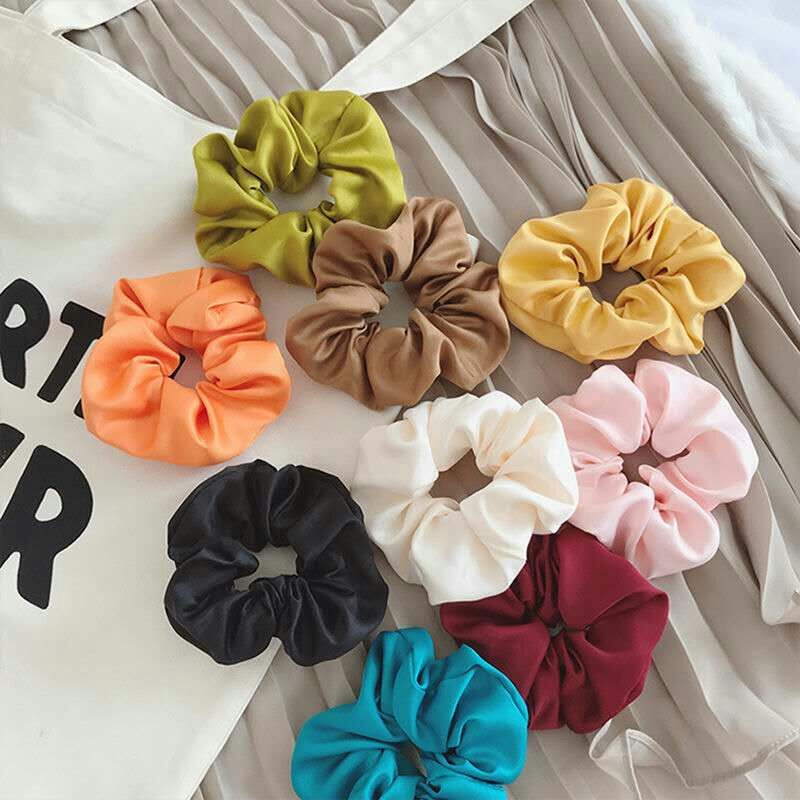 Satin Silk Hair Tie Elastic Scrunchies Ponytail Holder Hair Rope hair