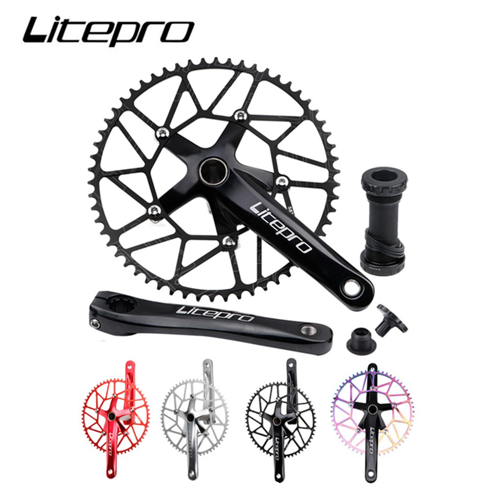 Litepro Crank Arm Set With Chainring Bike Super Light Lp Speed Crankset 50t 58t 130bcd