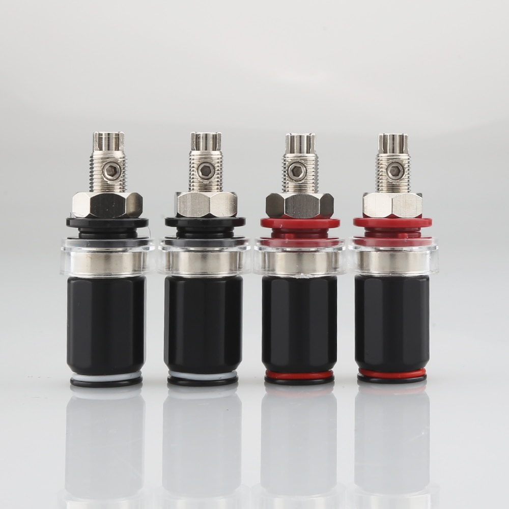 4PCS ST650R Rhodium Plated HIFI Amplifier Speaker Terminal Binding Post ...