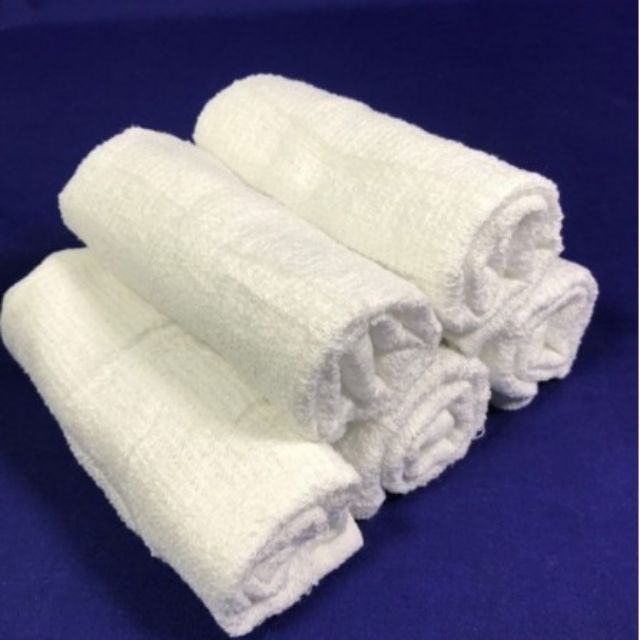 12pcs high quality cosy cotton hand towel white rectangle handkerchief ...