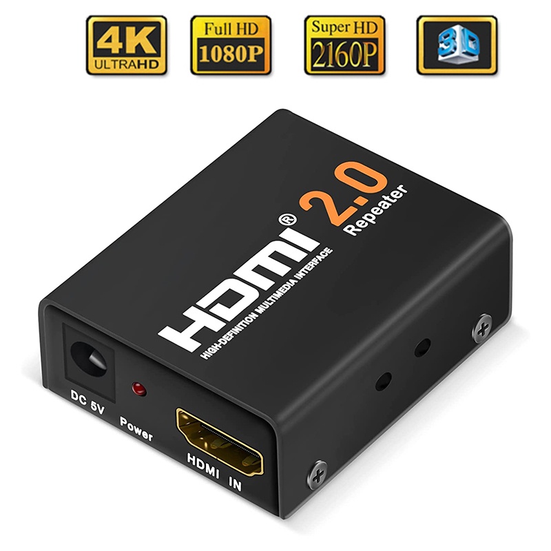 HDMI Booster 2.0 4K2K 1080P 3D HDMI Amplifier Repeater HDMI Powered ...