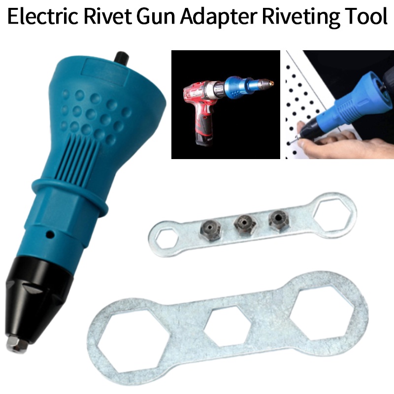 Electric Rivet Gun rivet nut gun drill adapter Cordless riveting tool ...