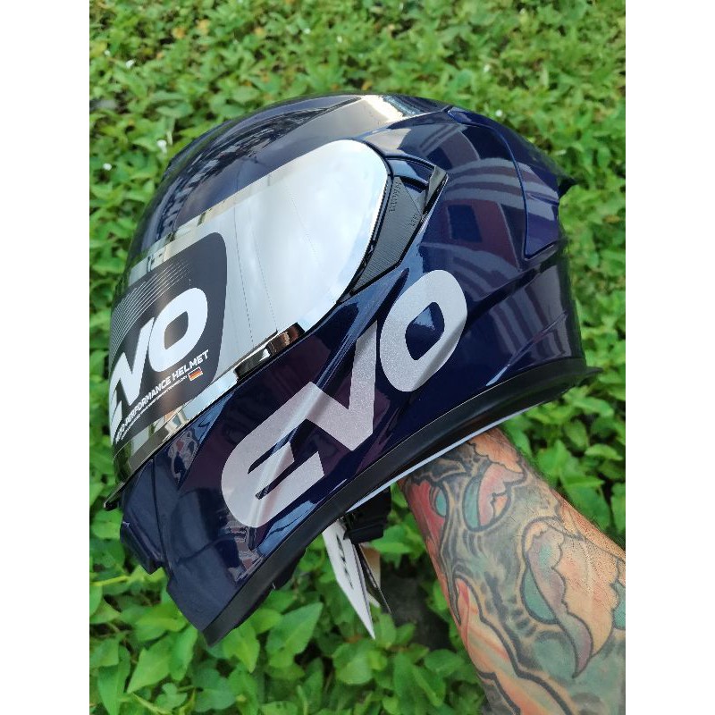 Evo helmet metallic hot sale blue