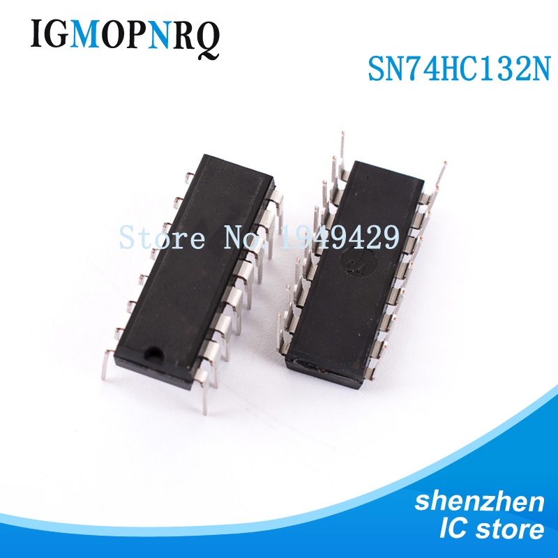 10pcs 74HC132N 74HC132 SN74HC132N DIP-14 Logic Gates QUAD 2-INPUT NAND ...
