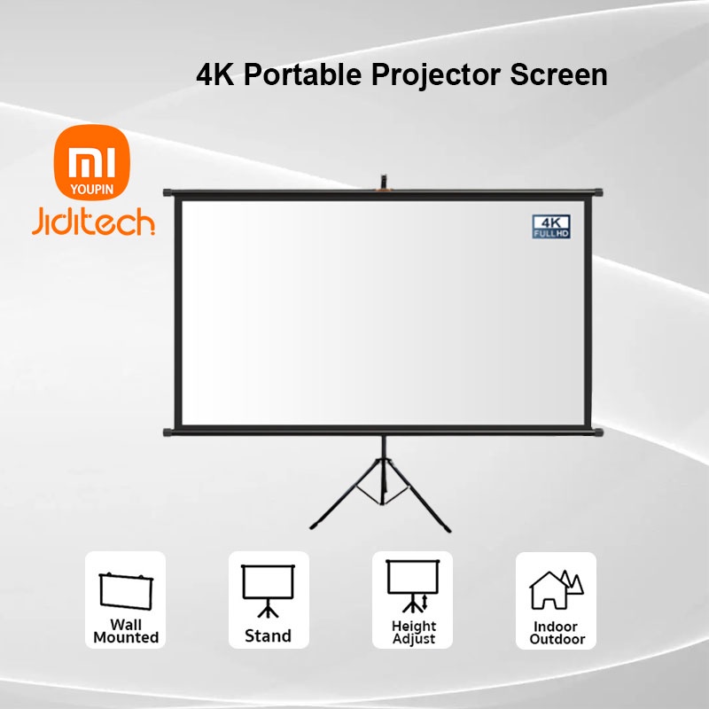 Jiditech Folding Projector Screen Home Portable Folding Simple Soft ...