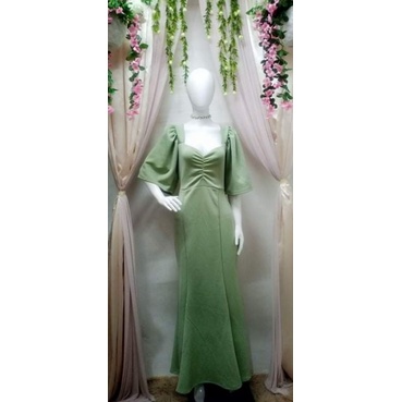 Shop sage green gown for Sale on Shopee Philippines