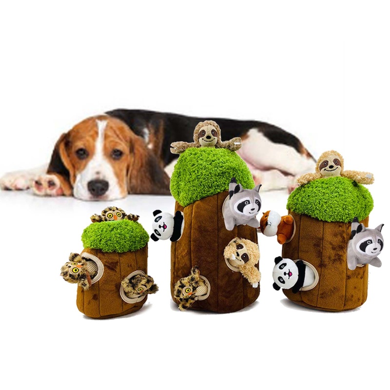 Squeak Dog Toy Interactive Puzzle Burrow Hide Toy for Dogs Small Plush ...