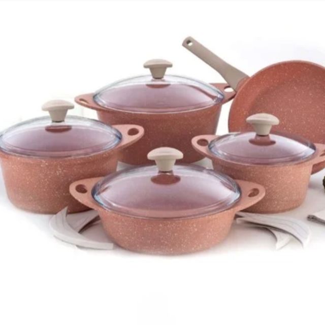 Falez Granite Oven Safe Cooking Set ( Onhand ) 9 pcs Shopee Philippines