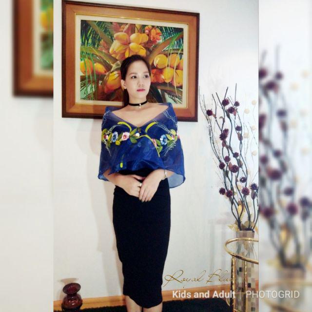 Filipiniana dress with shawl best sale