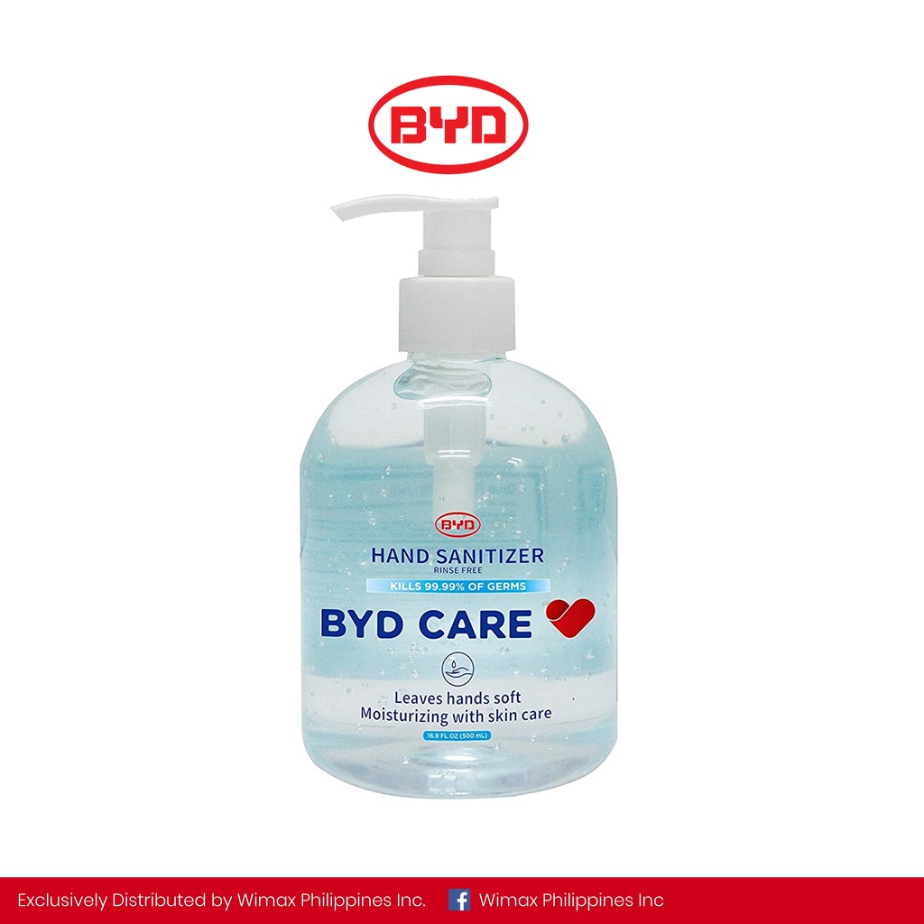 BYD Care Hand Sanitizer 500ml with Pump Shopee Philippines
