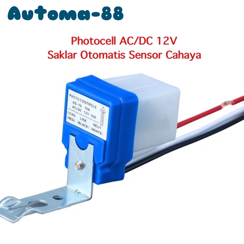 CAHAYA Photocell AC DC 12V Automatic switch light sensor 12 Volt 12Vdc ...