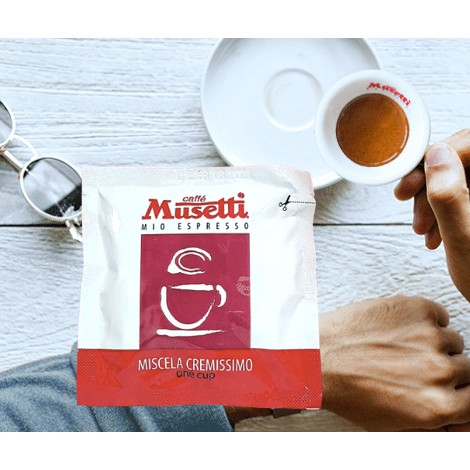 Caffe Musetti 15 pcs Easy Serve Espresso (ESE) pods Cremissimo 44 mm 80 ...