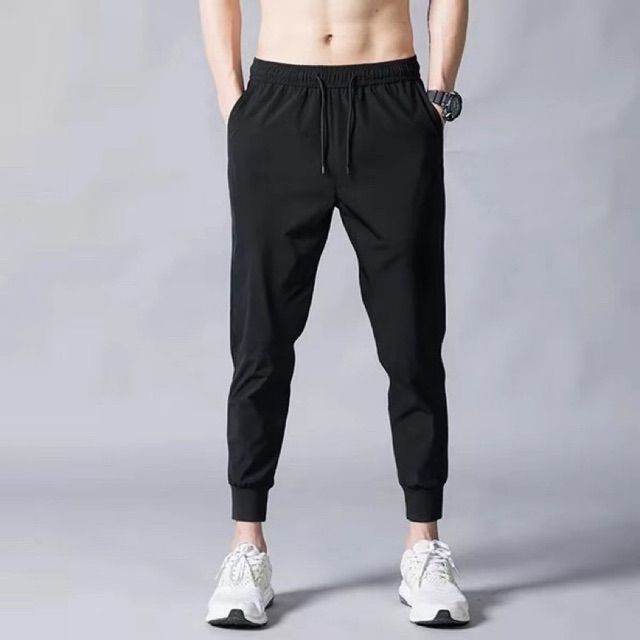 New Fashionable High Quality Cotton Garterized Casual Outfit Plain Jogger Pants For Men JF01