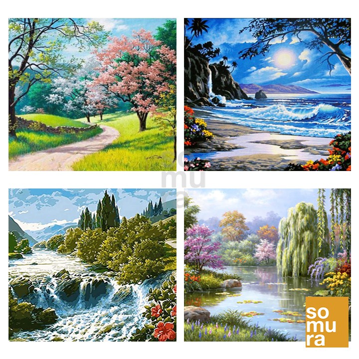 Nature Canvas Paint By Numbers Kit Oil Painting DIY [No frame] (PA00226 ...