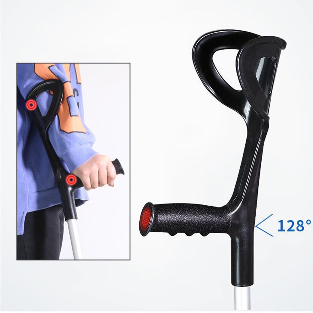 Telescopic crutches foldable arm elbow crutches fracture walker elderly ...