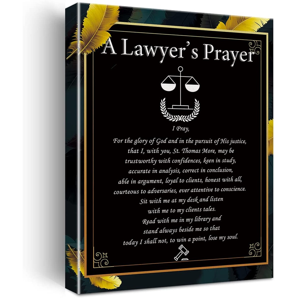 Inspirational Wall Art a Lawyer's Prayer Canvas Painting Prints for ...