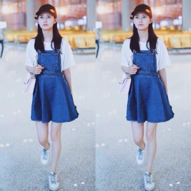 SAYN Denim Jumper Korean Dress Shopee Philippines