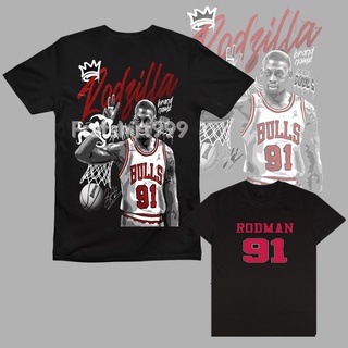 Dennis Rodman T Shirt Chicago Bulls Vintage Rap Tee Off White