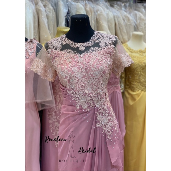 S to 5X Mother of the bride Mylene Design Principal Sponsor Ninang Gown Shopee Philippines