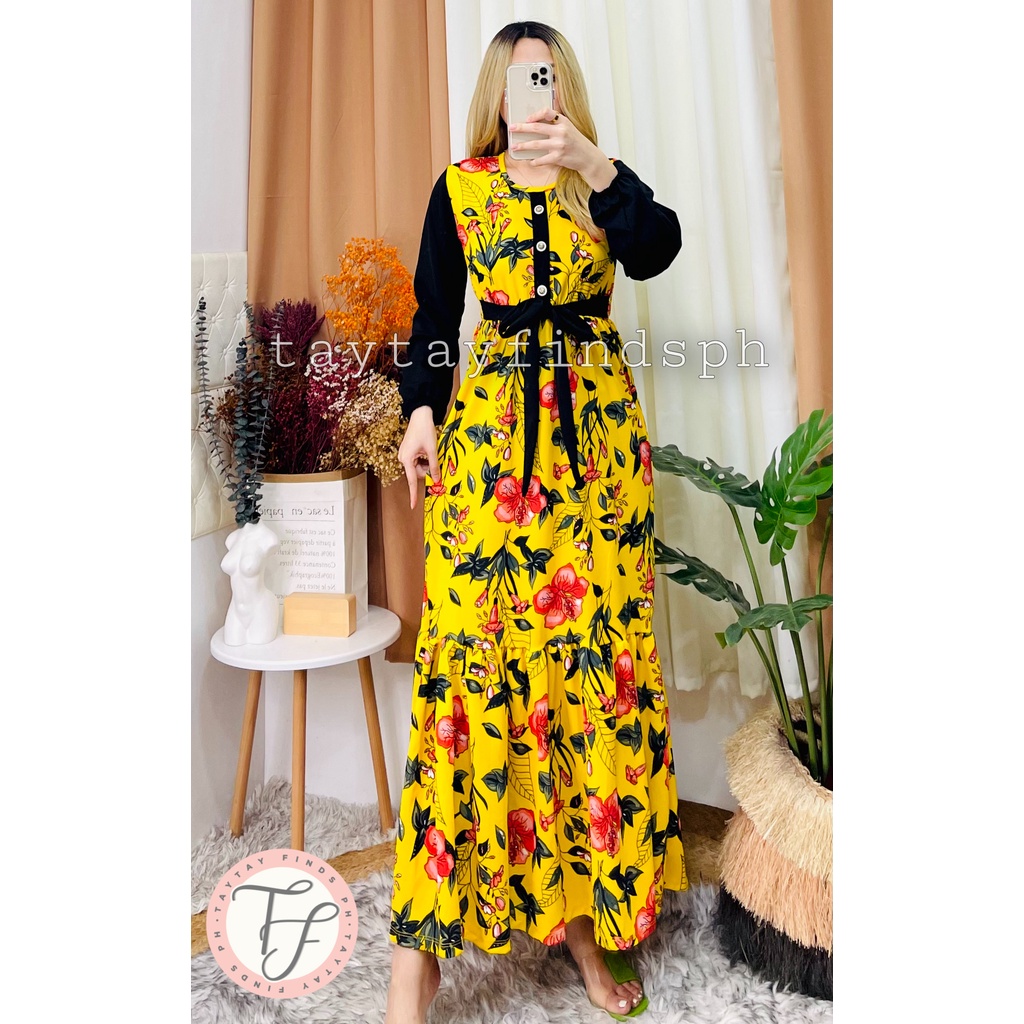 chinese dress ladies Zero + Maria Cornejo Long Aki Wave Dress in Recy Drift main image 1
