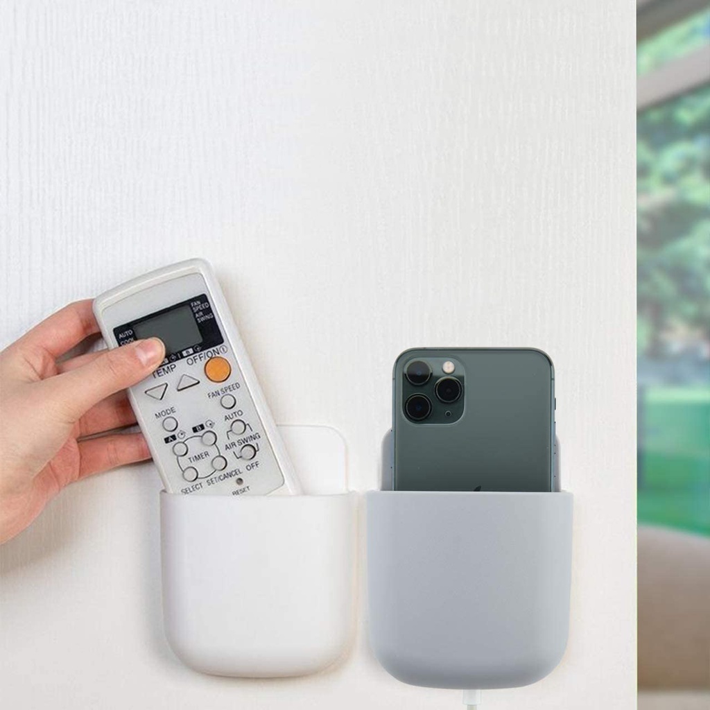 Remote Control Holder Wall Mount Media Storage Box with Adhesive for ...