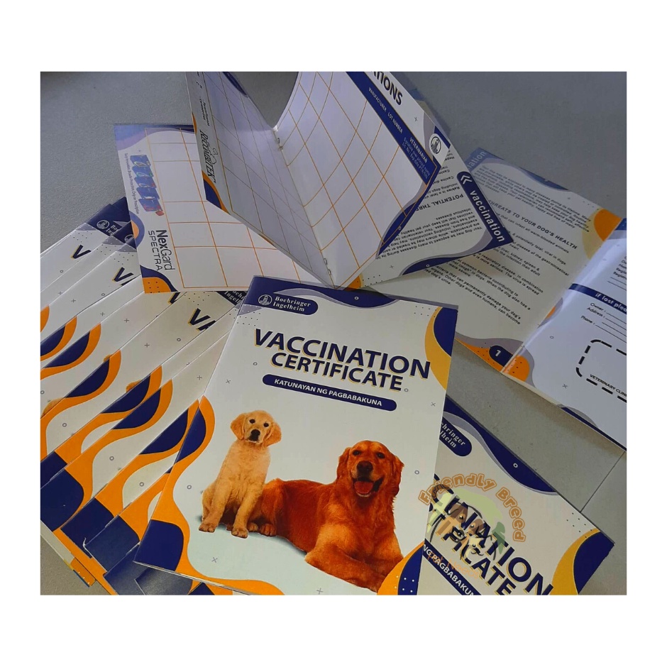ORIGINAL Pet Vaccination Card Vet Card Vet Certificate | Shopee Philippines