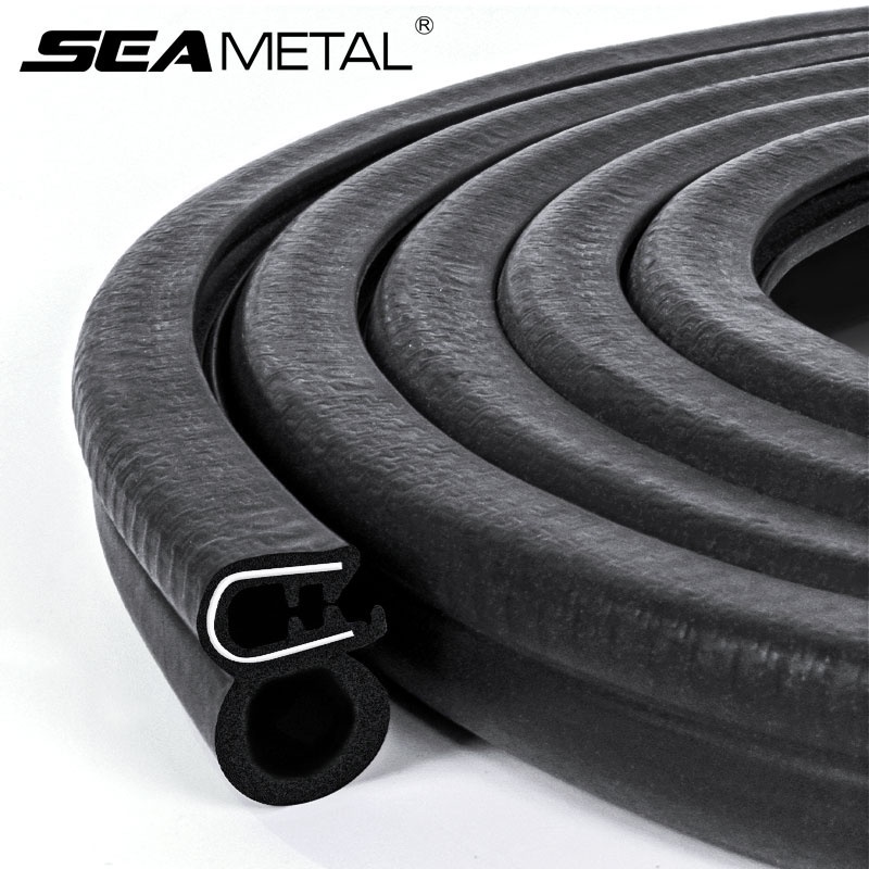 SEAMETAL Car Door Side Seal Strip Universal Auto Door Edge Sticker EPDM  Rubber PVC Trim Sealing Strips Car Protector Strip