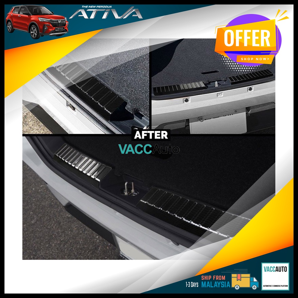 Perodua Ativa 2021 - 2024 Rear Bumper Protector In Carbon Design Vacc ...