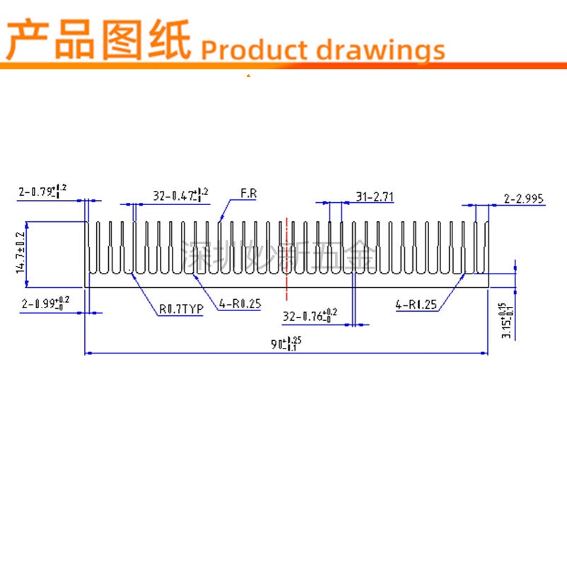 9910 > [Radiator] Radiator Aluminum Block Radiator Block Length 90/100 ...