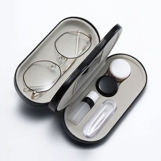 Dual Use Eyeglass contact lense case kit hrad box with Mirror Tweezers ...