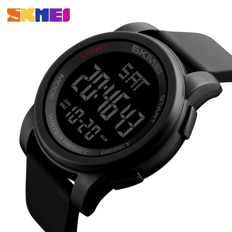SKMEI Men s Watches LED Digital Watch Men Wrist Watch Black Alarm 50m Waterproof Sport Watches Shopee Philippines