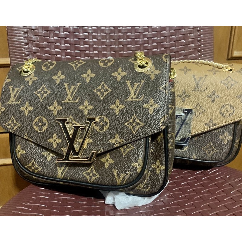 Sling bag new LV, handbag gold chain sling