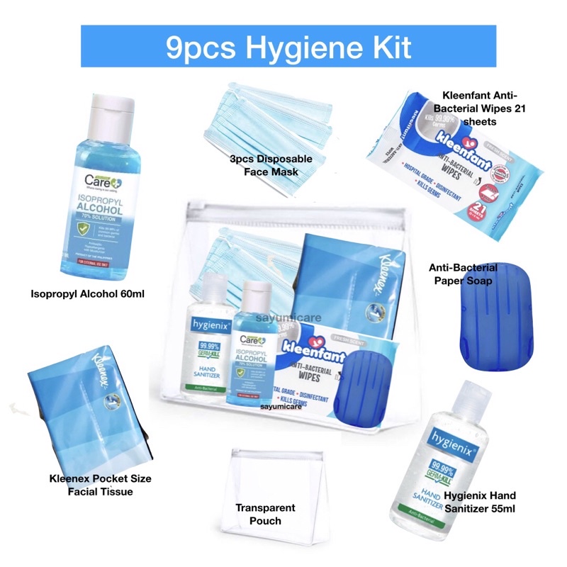 Hygiene Kit 9 in1 New Normal alcohol / facial tissue / sanitizer