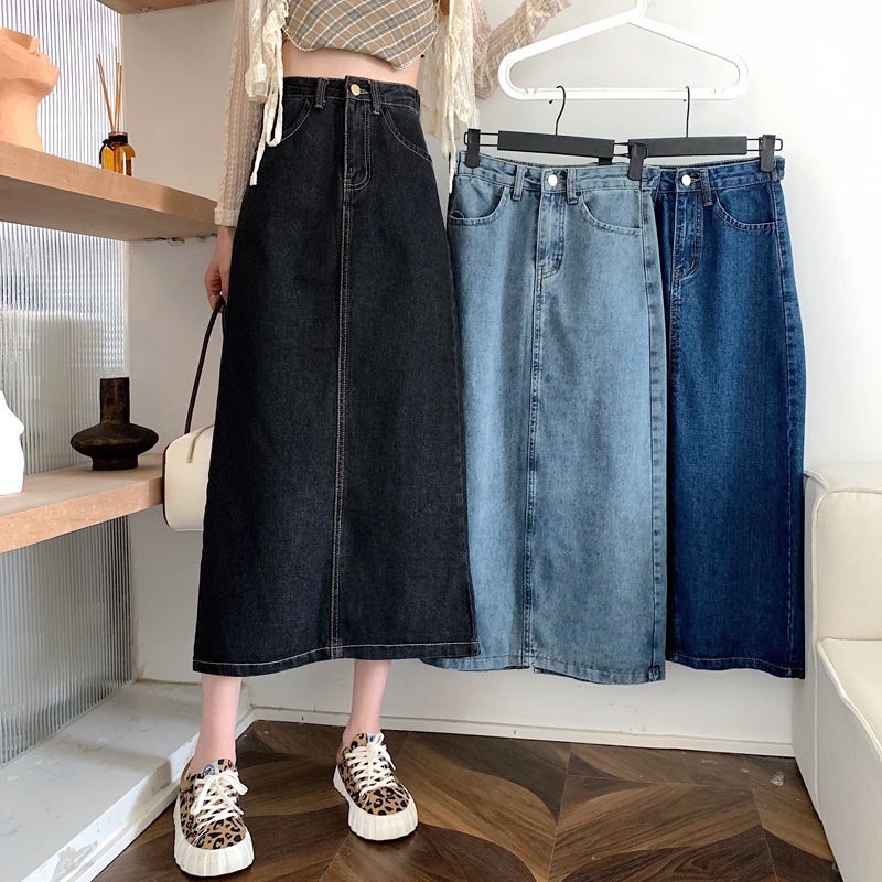 High waisted jean skirt 5xl best sale